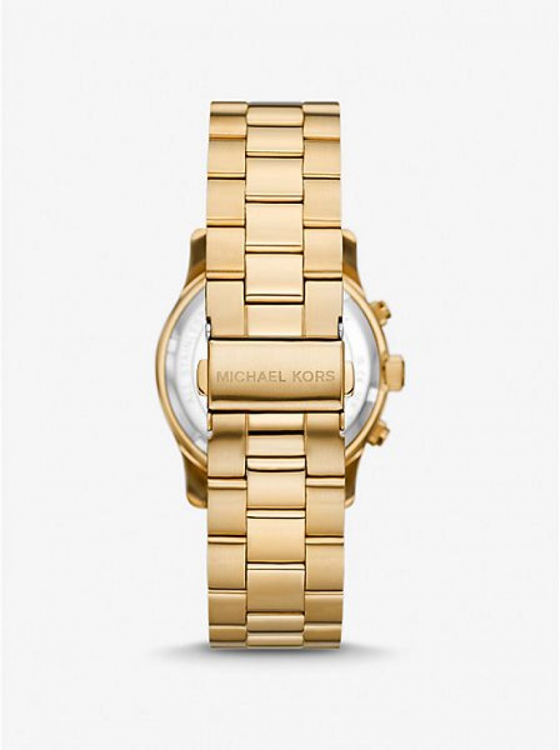 Michael Kors Runway Horloge Dames Goud | 243951-MRU