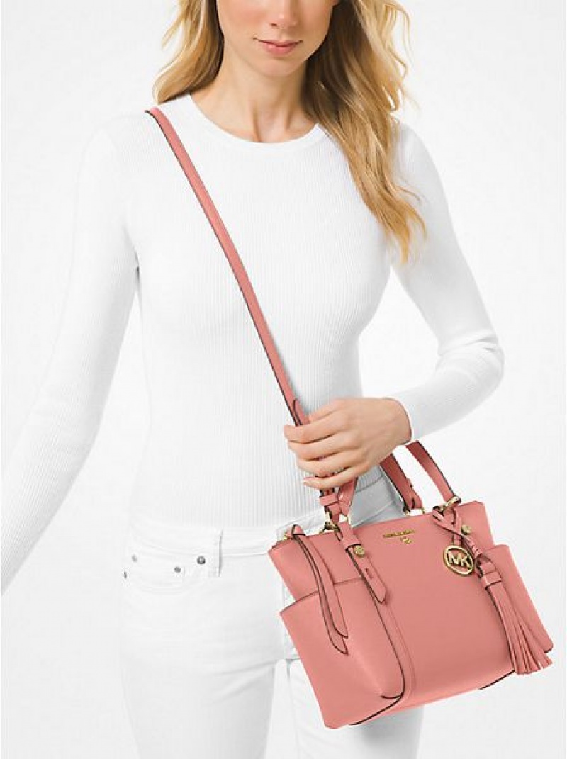 Michael Kors Sullivan Small Saffiano Leren Tote Tassen Dames Roze | 613524-MIZ