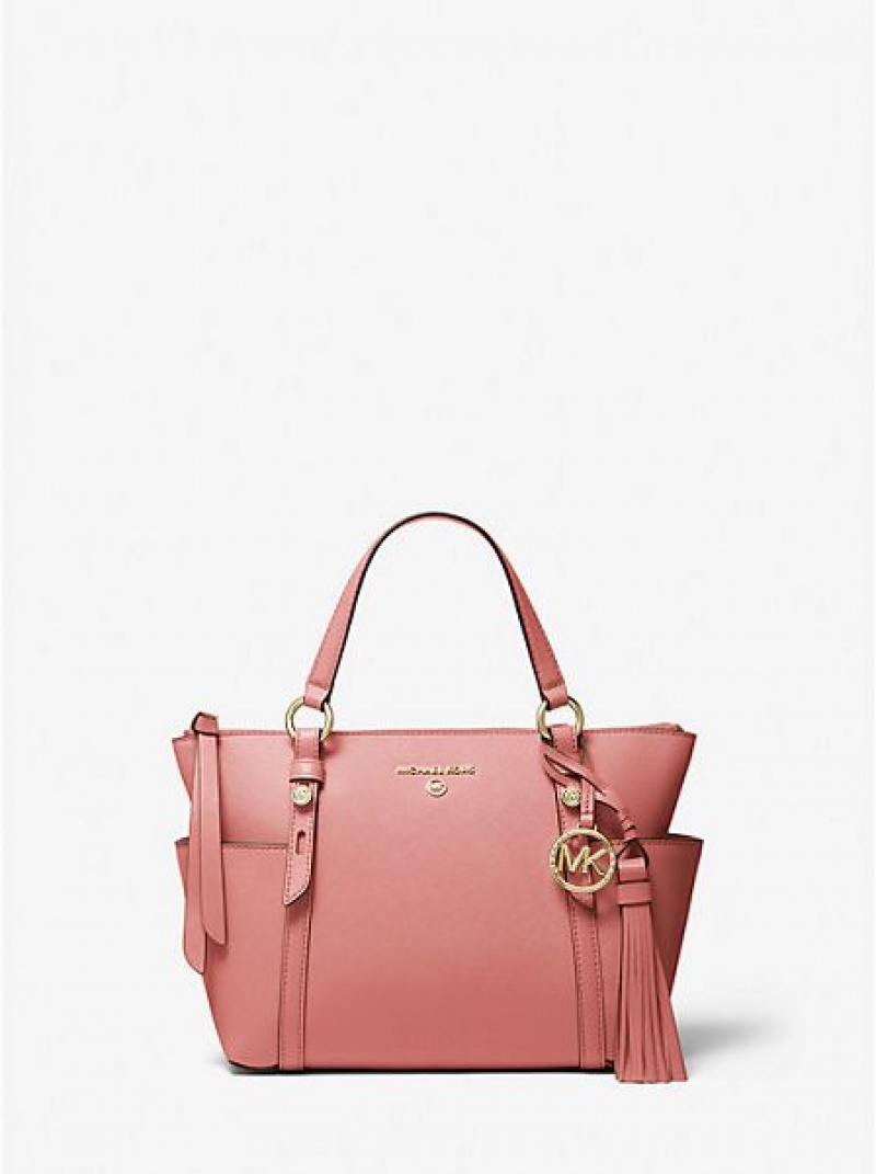 Michael Kors Sullivan Small Saffiano Leren Tote Tassen Dames Roze | 613524-MIZ