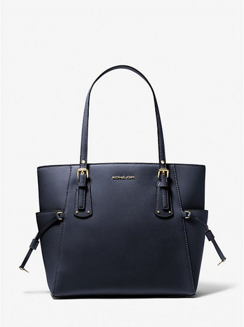 Michael Kors Voyager Small Saffiano Leren Tote Tassen Dames Donkerblauw | 480675-MWF